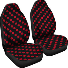 Load image into Gallery viewer, Red Roses on Black Car Seat Covers Set