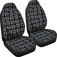 Load image into Gallery viewer, Black and White Tribal Abstract Car Seat Covers Set
