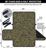 Load image into Gallery viewer, Camo Chair and a Half Protector Cover in Green, Brown and Gray, Camouflage 48" Seat Width