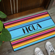 Load image into Gallery viewer, Hola Doormat With Colorful Serape Mexican Style Pattern
