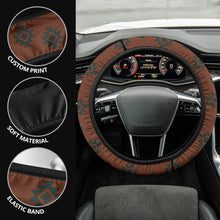 Load image into Gallery viewer, Brown and Turquoise Aztec Steering Wheel