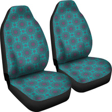 Load image into Gallery viewer, Teal and Pink Mandala Pattern Hippie Boho Seat Covers