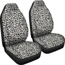 Load image into Gallery viewer, Snow Leopard Car Seat Covers Set To Match Steering Wheel Covers