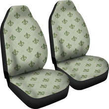 Load image into Gallery viewer, Green Fleur De Lis Pattern Car Seat Covers