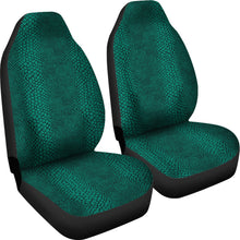 Load image into Gallery viewer, Teal Lizard Reptile Snake Skin Scales Car Seat Covers