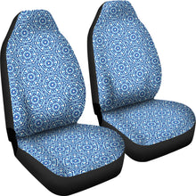 Load image into Gallery viewer, Shibori Blue and White Car Seat Covers Ethnic