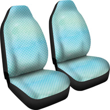 Load image into Gallery viewer, Blue Green Watercolor Mermaid Scale Car Seat Covers
