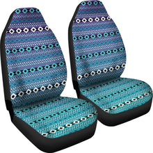 Load image into Gallery viewer, Purple and Teal Ombre Ethnic Car Seat Covers Set