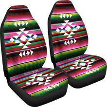 Load image into Gallery viewer, Ethnic Tribal Design on Colorful Rainbow Serape Car Seat Covers