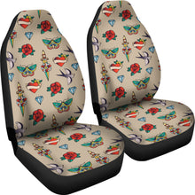 Load image into Gallery viewer, Old School Tattoo Traditional Vintage Style Car Seat Covers