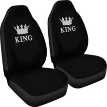 Load image into Gallery viewer, King Car Seat Covers In Black Set of 2