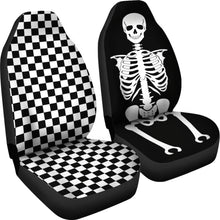 Load image into Gallery viewer, Checkered and Skeleton Mix and Match Car Seat Covers Set