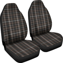 Load image into Gallery viewer, Brown and White Plaid Car Seat Covers Set