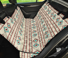 Load image into Gallery viewer, Cream, Turquoise, Red Ethnic Tribal Pattern Back Seat Cover For Pets Dog Hammock