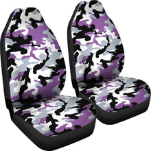 Load image into Gallery viewer, Purple Camouflage Car Seat Covers Set Camo