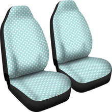 Load image into Gallery viewer, Light Turquoise and White Polka Dot Car Seat Covers