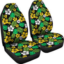 Load image into Gallery viewer, Golden Yellow Hibiscus Flower Car Seat Covers In Hawaiian Tropical Pattern Set of 2