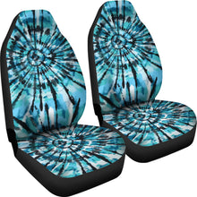 Load image into Gallery viewer, Tie Dye Seat Covers Teal, Black and Blue