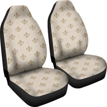 Load image into Gallery viewer, Tan Fleur De Lis Car Seat Covers