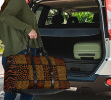 Load image into Gallery viewer, Animal Print Patchwork Travel Bag Duffel Bag Luggage With Tiger Striped Sides