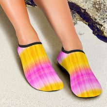 Load image into Gallery viewer, Pink and Yellow Tie Dye Water Shoes
