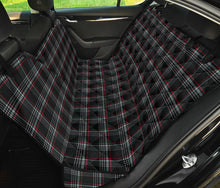 Load image into Gallery viewer, Black, Red, White and Gray Plaid Tartan Back Seat Cover For Pets