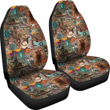 Load image into Gallery viewer, Funky Western Pattern Cowgirl Car Seat Covers Set