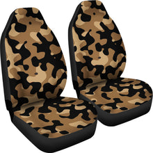 Load image into Gallery viewer, Light and Dark Brown and Black Camo Car Seat Covers Set