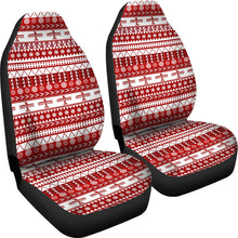 Load image into Gallery viewer, Red and White Thunderbird Pattern Car Seat Covers Native American Ethnic Mexican Inspired