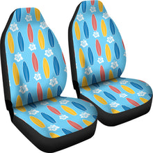 Load image into Gallery viewer, Blue With Surfboard Pattern Car Seat Covers Set