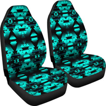 Load image into Gallery viewer, Dark Teal Winter Camp Car Seat Covers