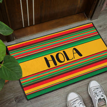 Load image into Gallery viewer, Hola Red Green and Yellow Serape Style Door Mat