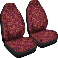 Load image into Gallery viewer, Burgundy With Mandala Pattern Car Seat Covers