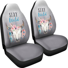 Load image into Gallery viewer, Smoke Ombre Boho Skull Stay Wild Seat Covers