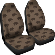 Load image into Gallery viewer, Bear Burlap Style Patter Car Seat Covers Seat Protectors