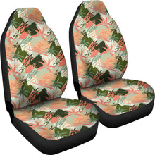 Load image into Gallery viewer, Peach, Green and Coral Palm Tree Pattern Car Seat Covers