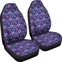 Load image into Gallery viewer, Black With Purple 80's Pattern Car Seat Covers