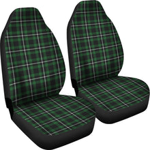 Load image into Gallery viewer, Dark Green and White Plaid Tartan Scottish Car Seat Covers