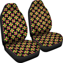 Load image into Gallery viewer, Black With Retro Flower Pattern Car Seat Covers Set