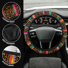 Load image into Gallery viewer, Leopard Print With Serape Pattern Steering Wheel Cover