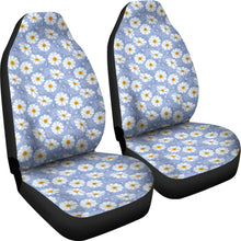 Load image into Gallery viewer, Light Blue With White Daisy Pattern Car Seat Covers