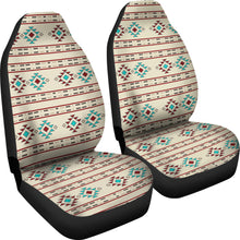 Load image into Gallery viewer, Cream, Red, Turquoise Tribal Ethnic Pattern Car Seat Covers Set