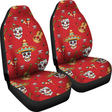 Load image into Gallery viewer, Guitar Sugar Skull Car Seat Covers