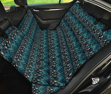 Load image into Gallery viewer, Black and Teal Ethnic Pattern Back Seat Cover For Pets