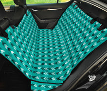 Load image into Gallery viewer, Teal, White and Black Arrow Pattern Dog Hammock Back Seat Cover For Pets