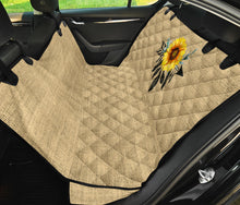 Load image into Gallery viewer, Boho Sunflower Dreamcatcher on Burlap Style Background Back Seat Cover For Pets