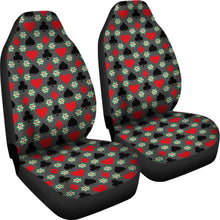 Load image into Gallery viewer, Gambling Casino Pattern Car Seat Covers Gray Red and Black