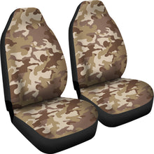 Load image into Gallery viewer, Brown Camo Car Seat Covers Brown and Tan Desert Camouflage Pattern Seat Protectors