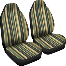 Load image into Gallery viewer, Tuscan Stripes Car Seat Covers Green and Black and Stone Earth Tones