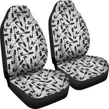 Load image into Gallery viewer, Gray White and Black Mascara Makeup Car Seat Covers